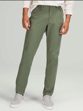 Lululemon ABC Slim-Fit 5 Pocket Pant Green Twill Size 36